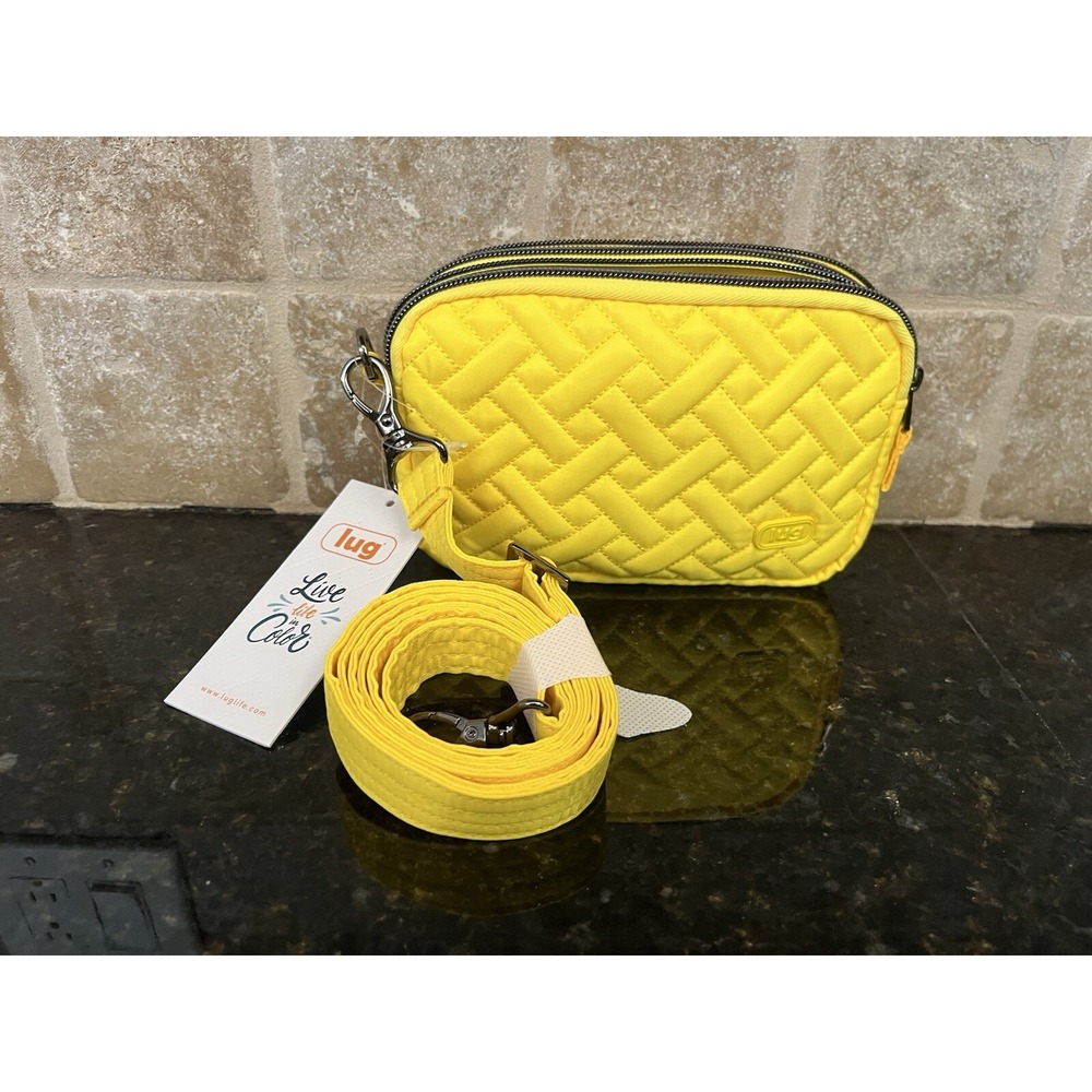 NWT Lug Coupe Yellow Convertible Crossbody Hip‎ Bag